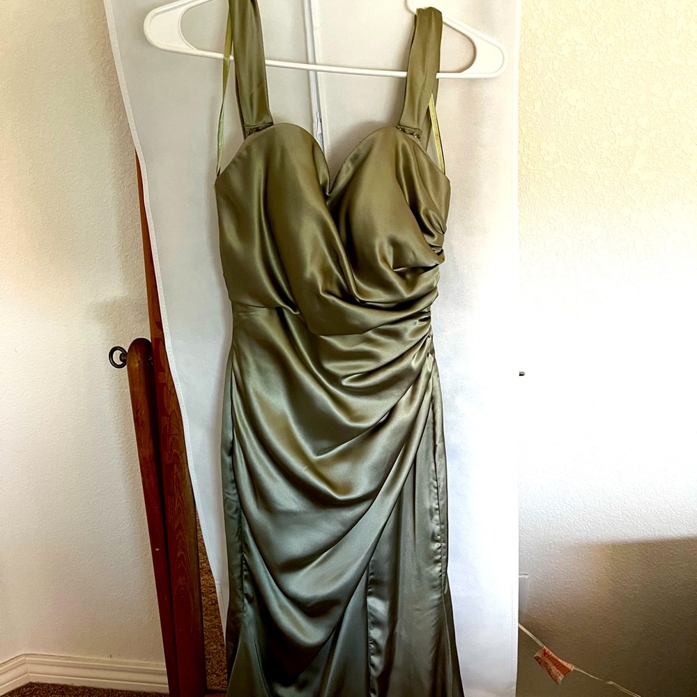 Revelry Ariel Convertible Satin Dress